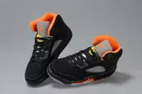 sport air jordan 5 femmes chaussures afficher populaire noir orange